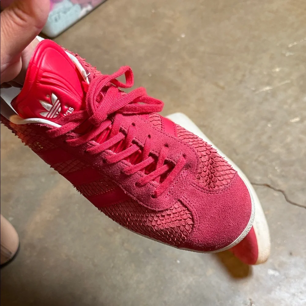 Adidas Vibrant Red Textured Sneakers - Picture 5 of 14